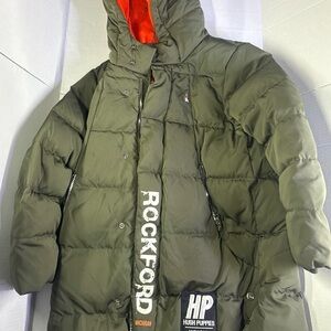 Hush Puppies Puffer Jacket Kids Green Hooded Winter Coat Rockford Michigan